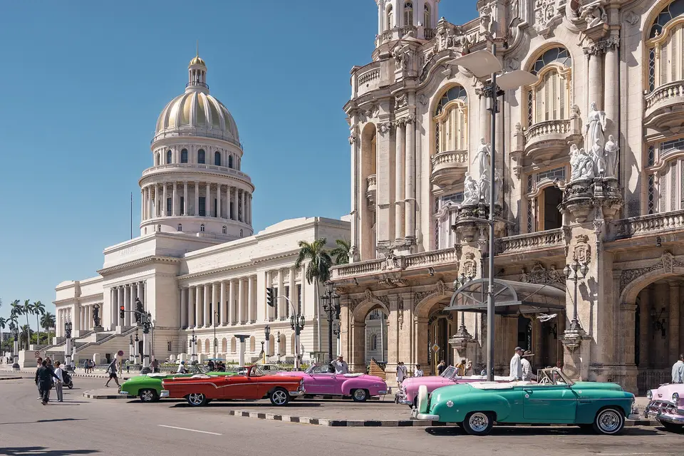 National capitol and classic cars in havana cuba
